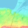 Topografische kaart Jimbaran, hoogte, reliëf