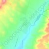 Topografische kaart Serracines, hoogte, reliëf