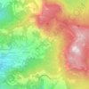 Topografische kaart Rocca d'Aveto, hoogte, reliëf
