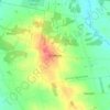 Topografische kaart Chełmce, hoogte, reliëf