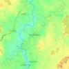 Topografische kaart Westerakeby, hoogte, reliëf