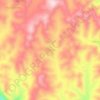 Topografische kaart Thaik Taw, hoogte, reliëf