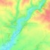Topografische kaart Chambron, hoogte, reliëf