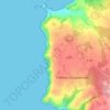 Topografische kaart Kersalic Bihan, hoogte, reliëf