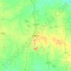 Topografische kaart Raichur, hoogte, reliëf