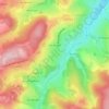 Topografische kaart Les Meringues, hoogte, reliëf