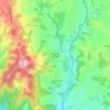 Topografische kaart Zurucuáin, hoogte, reliëf