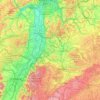 Topografische kaart Kraichgau, hoogte, reliëf