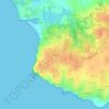 Topografische kaart Cornaud, hoogte, reliëf