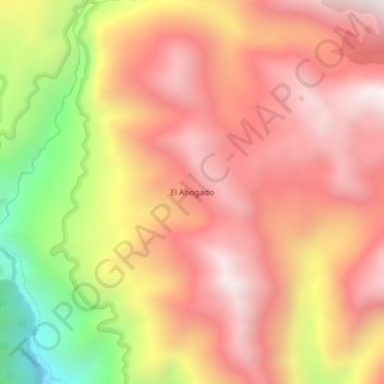 Topografische kaart El Ahogado, hoogte, reliëf