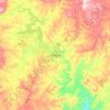 Topografische kaart Mthatha, hoogte, reliëf