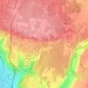 Topografische kaart Le Pérou, hoogte, reliëf