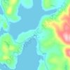 Topografische kaart Brae, hoogte, reliëf
