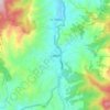 Topografische kaart Caldas, hoogte, reliëf