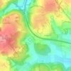 Topografische kaart Europäische Wasserscheide, hoogte, reliëf