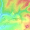 Topografische kaart Les Fagnes, hoogte, reliëf
