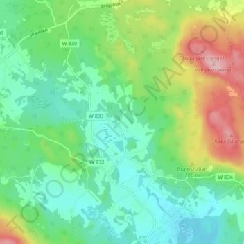 Topografische kaart Gunnarsbo, hoogte, reliëf