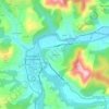 Topografische kaart Coviella, hoogte, reliëf