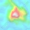 Topografische kaart Pedra Riscada, hoogte, reliëf