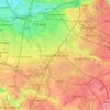 Topografische kaart Cheadle Hulme, hoogte, reliëf