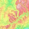 Topografische kaart Seitingen-Oberflacht, hoogte, reliëf
