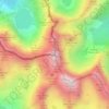Topografische kaart Rysy, hoogte, reliëf