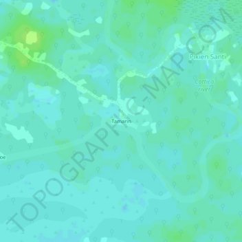 Topografische kaart Tamarin, hoogte, reliëf