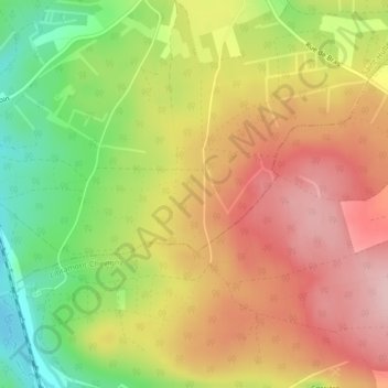 Topografische kaart Chemin des Huttes, hoogte, reliëf