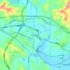 Topografische kaart Donggua, hoogte, reliëf
