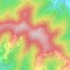Topografische kaart Eiskogel, hoogte, reliëf