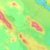 Topografische kaart Gaćelezi, hoogte, reliëf