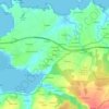 Topografische kaart Barres, hoogte, reliëf