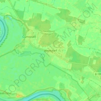 Topografische kaart Wentdorf, hoogte, reliëf