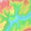 Topografische kaart Beauquiniès, hoogte, reliëf