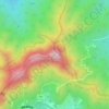 Topografische kaart Mt. Kintoki, hoogte, reliëf