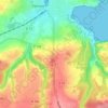 Topografische kaart La Lande Blanche, hoogte, reliëf