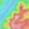 Topografische kaart Kienstockspitze, hoogte, reliëf