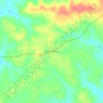 Topografische kaart Mount Herman, hoogte, reliëf