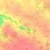 Topografische kaart Les Airables, hoogte, reliëf