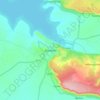Topografische kaart Saundatti, hoogte, reliëf