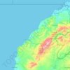Topografische kaart Distrito de Canoas de Punta Sal, hoogte, reliëf