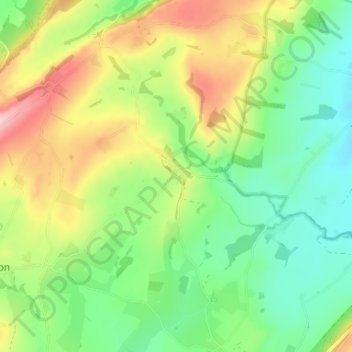 Topografische kaart Plaish, hoogte, reliëf