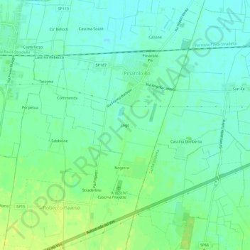 Topografische kaart Logo, hoogte, reliëf