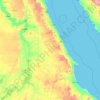 Topografische kaart Red Sea Governorate, hoogte, reliëf