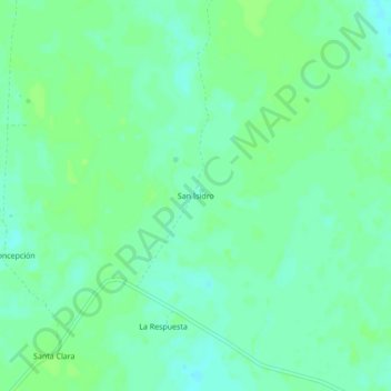 Topografische kaart San Isidro, hoogte, reliëf