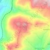Topografische kaart Cabeço Gordo, hoogte, reliëf
