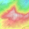 Topografische kaart Cim de la Safor, hoogte, reliëf