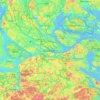 Topografische kaart Stockholm, hoogte, reliëf