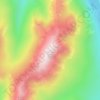 Topografische kaart Càrn nan Gabhar, hoogte, reliëf