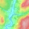 Topografische kaart Kershopefoot, hoogte, reliëf